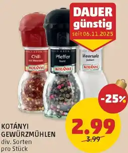 PENNY Kotányi gewürzmühlen Angebot