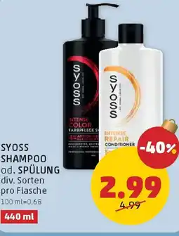 PENNY Syoss shampoo od. spülung Angebot