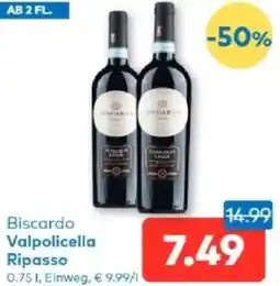 T&G Biscardo Valpolicella Ripasso Angebot