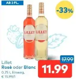 T&G Lillet Rosè oder Blanc Angebot