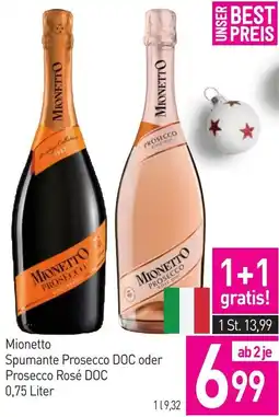 Sutterlüty Mionetto Spumante Prosecco DOC oder Prosecco Rosé DOC Angebot