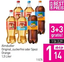 Sutterlüty Almdudler Original, zuckerfrei oder Spezi Orange Angebot