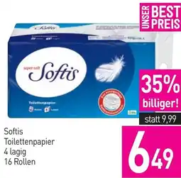 Sutterlüty Softis Toilettenpapler 4 lagig 16 Rollen Angebot