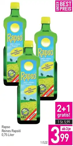 Sutterlüty Rapso Reines Rapsöl Angebot