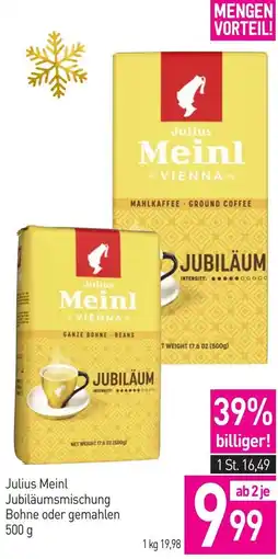 Sutterlüty Julius Meinl Jubiläumsmischung Bohne oder gemahlen Angebot