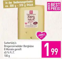 Sutterlüty Sutter Bregenzerwälder Bergkäse 8 Monate gereift 45% F.i.t. Angebot