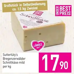Sutterlüty Sutterlüty's Bregenzerwälder Schnittkäse mild Angebot