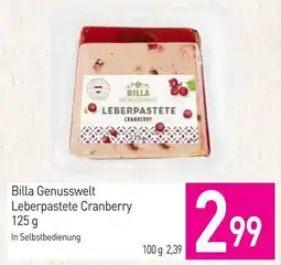 Sutterlüty Billa Genusswelt Leberpastete Cranberry Angebot