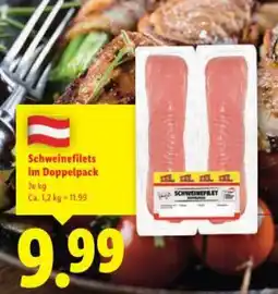 Lidl Schweinefilets im Doppelpack Angebot