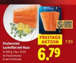 Lidl Fischerstolz Lachsfilet mit Haut Angebot