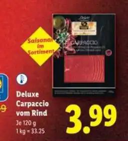Lidl Deluxe Carpaccio vom Rind Angebot