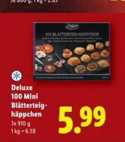 Lidl Deluxe 100 Mini Blätterteig- häppchen Angebot