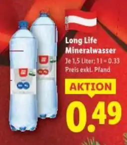 Lidl Long Life Mineralwasser Angebot