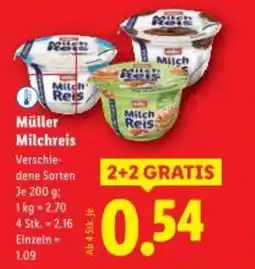 Lidl Müller Milchreis Angebot