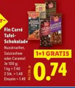 Lidl Fin Carré Tafel- Schokolade Angebot