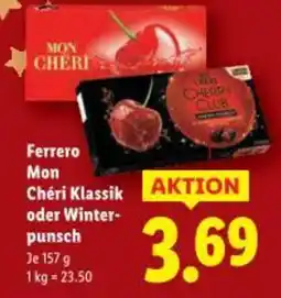 Lidl Ferrero Mon Chéri Klassik AKTION oder Winter- punsch Angebot