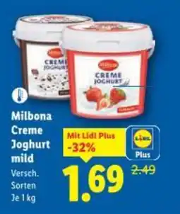 Lidl Milbona Creme Joghurt mild Angebot