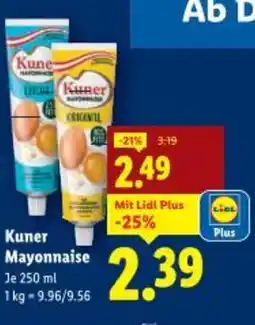 Lidl Kuner mayonnaise Angebot