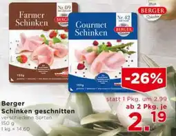 Unimarkt Berger Schinken geschnitten Angebot