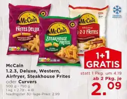 Unimarkt McCain 1.2.3, Deluxe, Western, Airfryer, Steakhouse Frites oder Curvers Angebot