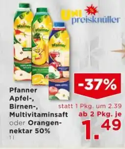 Unimarkt Pfanner Apfel Birnen Multivitaminsaft Angebot