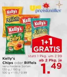 Unimarkt Kelly's Chips oder Riffels Angebot