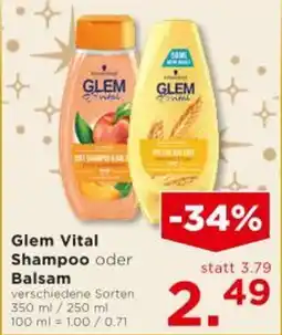 Unimarkt Glem Vital Shampoo oder Balsam Angebot