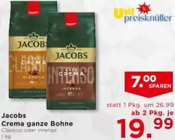 Unimarkt Jacobs Crema ganze Bohne Angebot