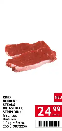 Transgourmet Rind beiried steaks (roastbeef, striploin) Angebot