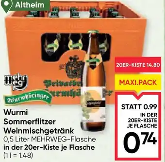 Maximarkt Wurmi Sommerflitzer Weinmischgetränk Angebot