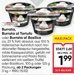 Maximarkt Burrata, Burrata al Tartufo oder Burrata al Basilico Angebot