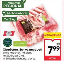 Maximarkt Oberösterr. Schweinebauch Angebot