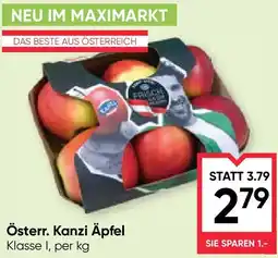 Maximarkt Österr. Kanzi Äpfel Angebot
