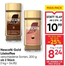 Maximarkt Nescafé Gold Löskaffee Angebot