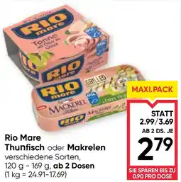 Maximarkt Rio Mare Thunfisch oder Makrelen Angebot