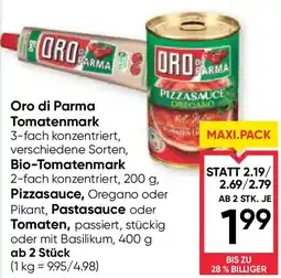 Maximarkt Oro di Parma Tomatenmark Angebot