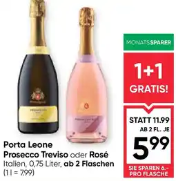 Maximarkt Porta Leone Prosecco Treviso oder Rosé Angebot
