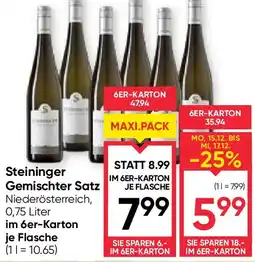 Maximarkt Steininger Gemischter Satz Angebot