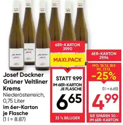Maximarkt Josef Dockner Grüner Veltliner Krems Angebot