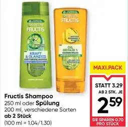 Maximarkt Fructis Shampoo oder Spülung Angebot