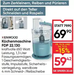Maximarkt KENWOOD Küchenmaschine FDP 22.130 Angebot