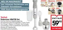 Maximarkt Tefal Stabmixer HB673B Set Angebot