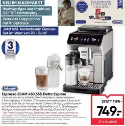 Maximarkt DeLonghi Espresso ECAM 450.55S Eletta Explorel Angebot