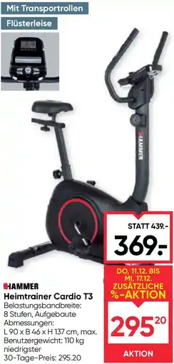 Maximarkt HAMMER Heimtrainer Cardio T3 Angebot