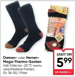 Maximarkt Damen- oder Herren- Mega-Thermo-Socken Angebot