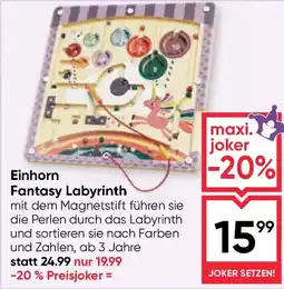Maximarkt Einhorn Fantasy Labyrinth Angebot