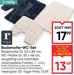 Maximarkt Badematte-WC-Set Angebot