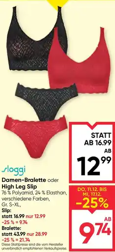 Maximarkt Sloggi Damen-Bralette oder High Leg Slip Angebot