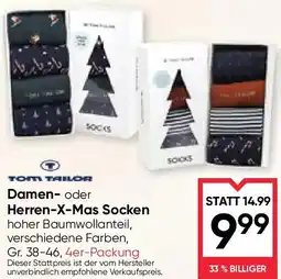 Maximarkt Damen- oder Herren-X-Mas Socken Angebot