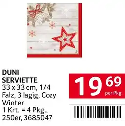 Transgourmet Duni serviette Angebot